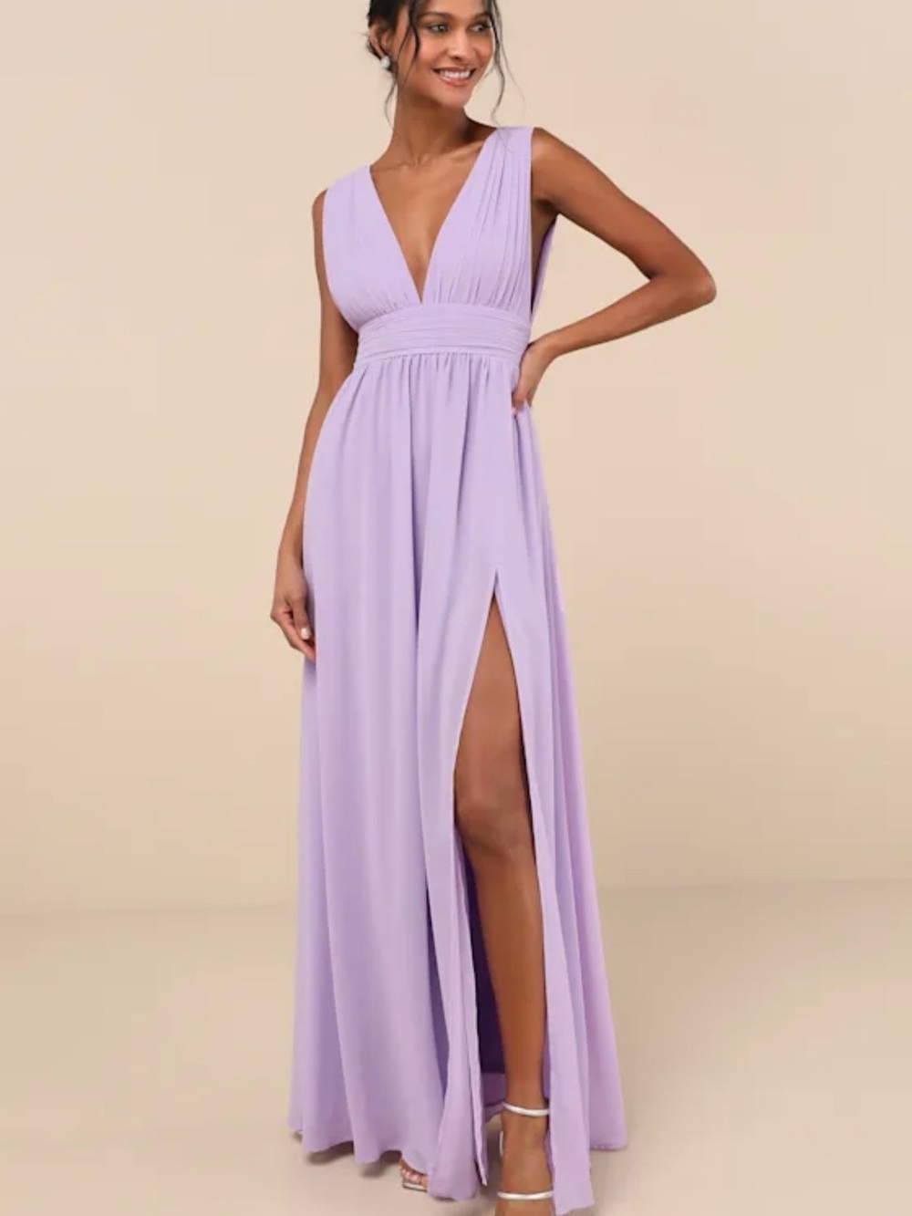 Lulu's Lavender Heavenly Hues Maxi Dress